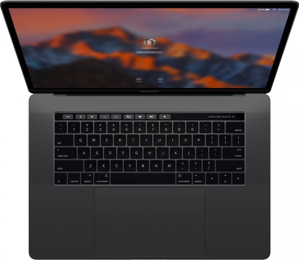 Apple MacBook Pro, 15", Retina, Touch Bar, Core i7, 256 GB SSD, sivý