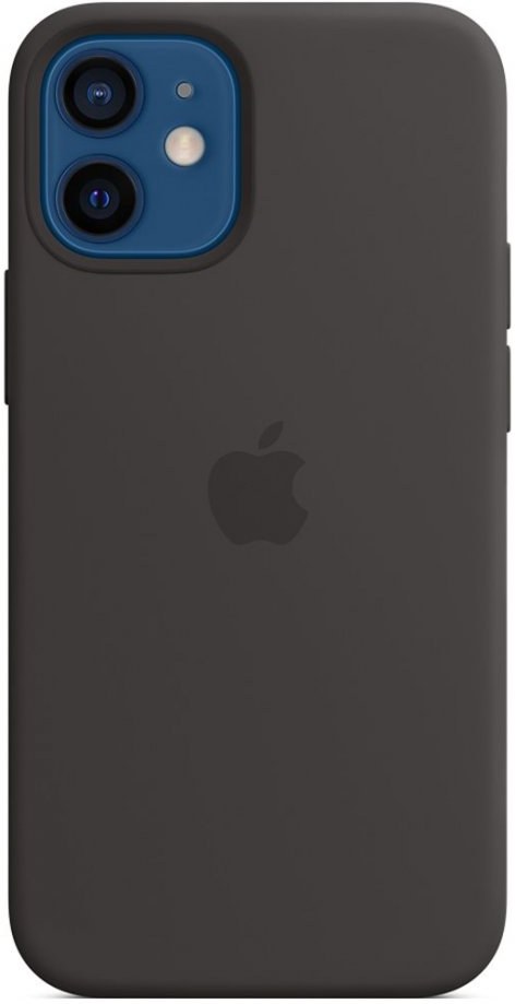 Apple, silikónový kryt s MagSafe pre Apple iPhone 12 | 12 Pro, čierny