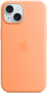 Apple silikónový kryt s podporou MagSafe pre iPhone 15, oranžový