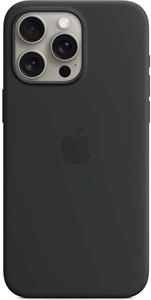 Apple silikónový kryt s podporou MagSafe pre iPhone 15 Pro Max, čierny
