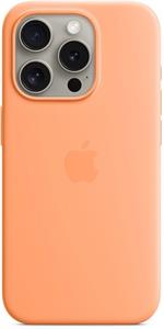 Apple silikónový kryt s podporou MagSafe pre iPhone 15 Pro, oranžový