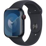 Apple silikónový remienok pre Watch 45mm, S/M, čierny