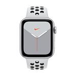 Apple Watch Nike Series 5 GPS, 44mm Silver Aluminium Case with Pure Platinum/Black Nike Sport Band - S/M & M/L