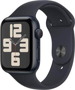 Apple Watch SE (2023), 44 mm, Tmavo atramentový hliník, tmavo atramentový športový remienok - M/L