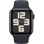 Apple Watch SE Cellular, 40mm, čierne, temne atramentový športový remienok, M/L