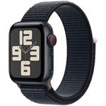 Apple Watch SE Cellular, 40mm, čierne, temne atramentový športový remienok