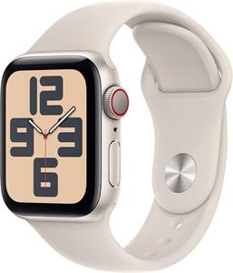 Apple Watch SE Cellular, 40mm, hviezdne biely hliník, hviezdne biely športový remienok, M/L