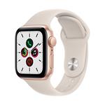 Apple Watch SE GPS, 40mm Gold Aluminium Case with Starlight Sport Band - Regular