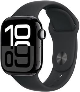 Apple Watch Series 10, 42mm, Cellular, čierne hliníkové púzdro s čiernym športovým remienkom M/L