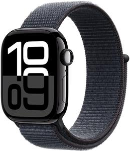 Apple Watch Series 10, 42mm, Cellular, čierne hliníkové púzdro s čiernym športovým remienkom