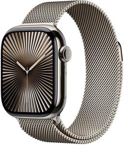 Apple Watch Series 10, 46mm, Cellular, prírodné titánové púzdro s prírodnou milánskou slučkou M/L