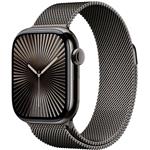 Apple Watch Series 10, 46mm, Cellular, šedé titánové púzdro so šedou milánskou slučkou M/L