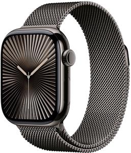 Apple Watch Series 10, 46mm, Cellular, šedé titánové púzdro so šedou milánskou slučkou M/L