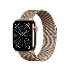 Apple Watch Series 11, 42mm, Cellular, zlaté titánové púzdro so zlatou milánskou slučkou