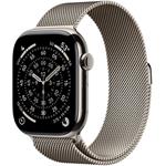 Apple Watch Series 11, 46mm, Cellular, prírodné titánové púzdro s prírodnou milánskou slučkou M/L