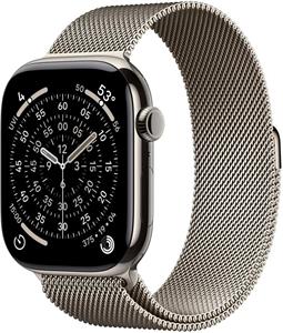 Apple Watch Series 11, 46mm, Cellular, prírodné titánové púzdro s prírodnou milánskou slučkou M/L