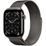 Apple Watch Series 11, 46mm, Cellular, šedé titánové púzdro so šedou milánskou slučkou M/L