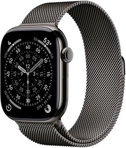 Apple Watch Series 11, 46mm, Cellular, šedé titánové púzdro so šedou milánskou slučkou M/L