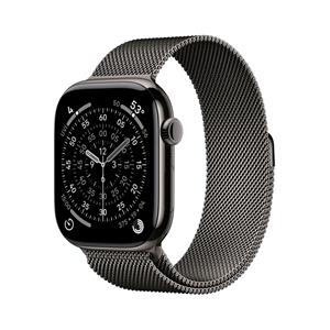 Apple Watch Series 11, 46mm, Cellular, šedé titánové púzdro so šedou milánskou slučkou S/M
