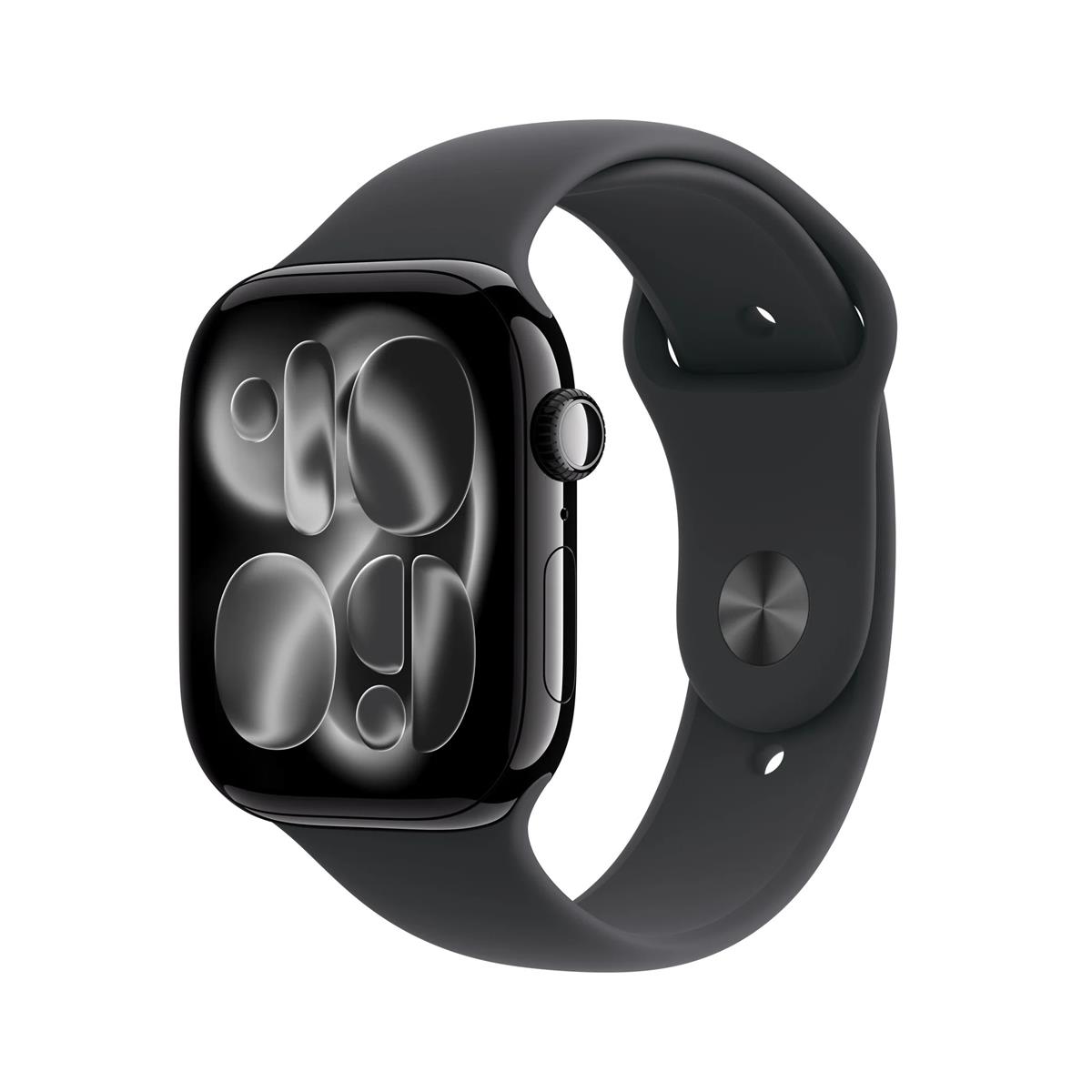 Apple Watch Series 11, 46mm, čierne hliníkové púzdro s čiernym športovým remienkom M/L