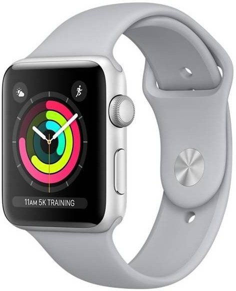 Apple Watch Series 3 GPS, 38mm Silver Aluminium Case with Fog, športové hodinky