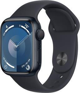 Apple Watch Series 9, 41 mm, Tmavo atramentový hliník, tmavo atramentový športový remienok - M/L
