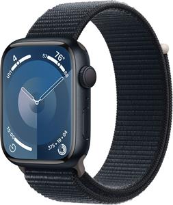 Apple Watch Series 9, 45 mm, tmavo atramentový hliník, tmavo atramentový športový remienok