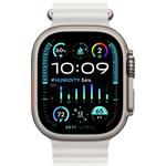 Apple Watch Ultra 2, 49mm, titánové púzdro, biely oceánsky remienok