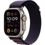 Apple Watch Ultra 2, 49mm, titánové púzdro, indigo alpský ťah - Medium