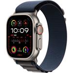 Apple Watch Ultra 2, 49mm, titánové púzdro, modrý alpský ťah - Small