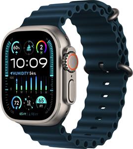 Apple Watch Ultra 2, 49mm, titánové púzdro, modrý oceánsky remienok