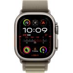 Apple Watch Ultra 2, 49mm, titánové púzdro, olivovo alpský ťah - Medium