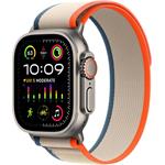 Apple Watch Ultra 2, 49mm, titánové púzdro, oranžovo-béžový trailový ťah - S/M