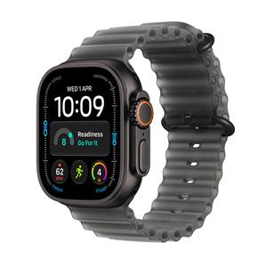 Apple Watch Ultra 4, 49mm Black Titanium, Black Ocean Band