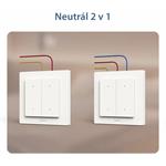 AQARA nástenný 2-cestný vypínč H2 (4 Buttons, 2 Channels) (WS-K08D) - Zigbee a Thread vypínač s 2 relé