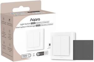 AQARA nástenný 2-cestný vypínč H2 (4 Buttons, 2 Channels) (WS-K08D) - Zigbee a Thread vypínač s 2 relé