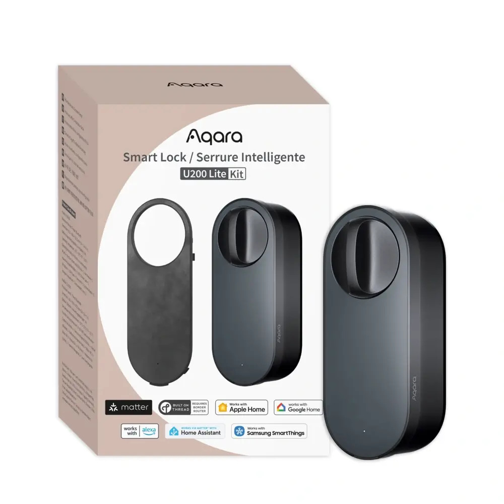 AQARA Smart zámok U200 Lite Kit (EL-D03D), čierny