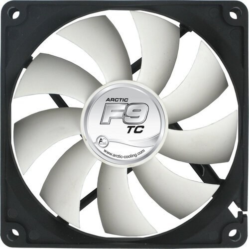 Arctic F9 TC, ventilátor, čiernobiely