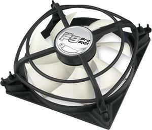 Arctic Fan F9 PRO, ventilátor, čiernobiely