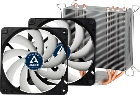 ARCTIC Freezer 33 PLUS - CPU Cooler for Intel Socket 2011(-v3) / 1156 / 1155 / 1150 / 1151, AMD socket AM4, direct touc
