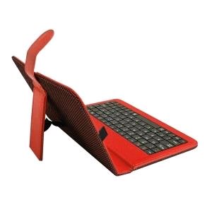 ART puzdro + klávesnica micro + mini USB pre TABLET 7'' červené AB-101C