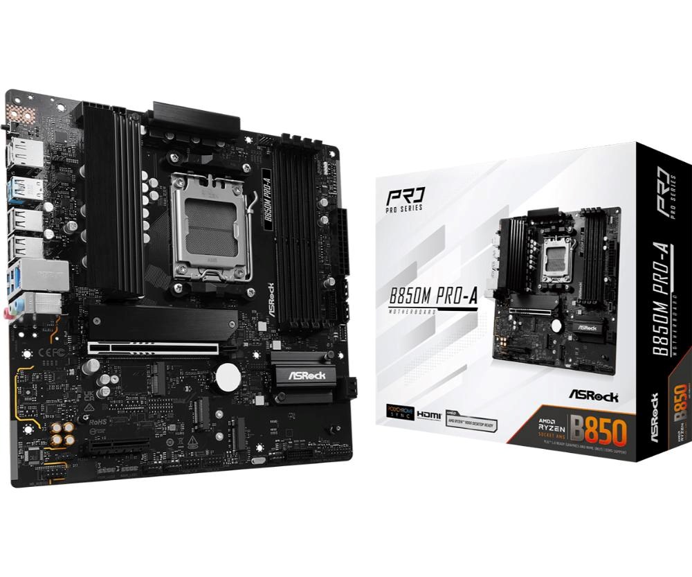 ASRock MB Sc AM5 B850M PRO-A, AMD B850, 4xDDR5, 1xDP, 1xHDMI, mATX