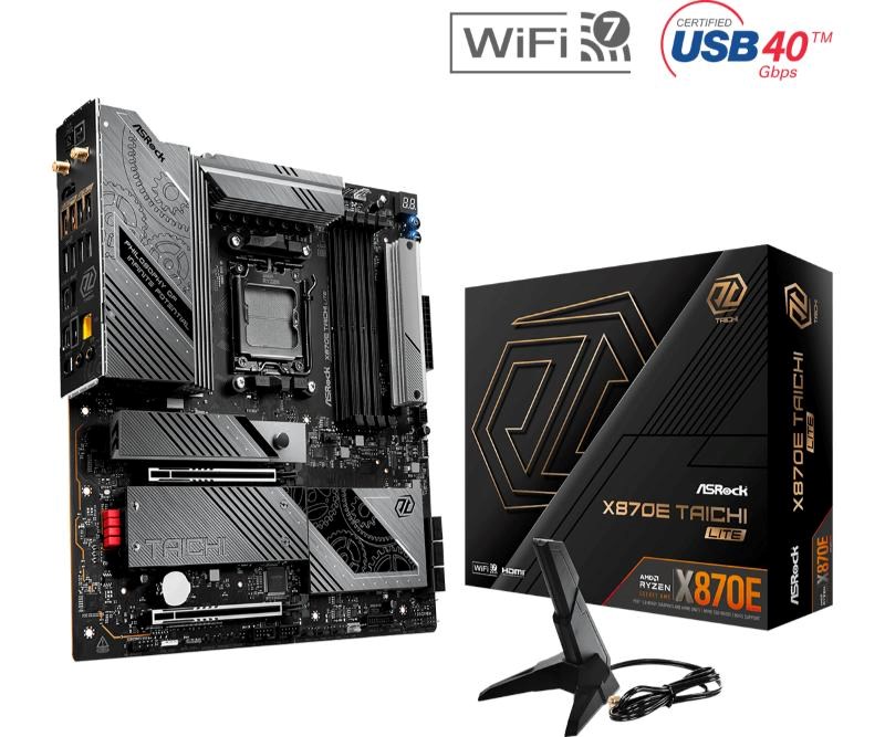 ASRock MB Sc AM5 X870E TAICHI LITE, AMD X870, 4xDDR5, 1xHDMI, 2xThunderbolt, WI-FI