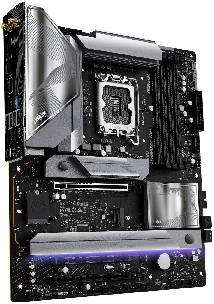 ASRock Z890 Livemixer WiFi / Intel Z890 / LGA1851 / 4x DDR5 / 4x M.2 / HDMI / 2x Thunderbolt 4 / WiFi / ATX