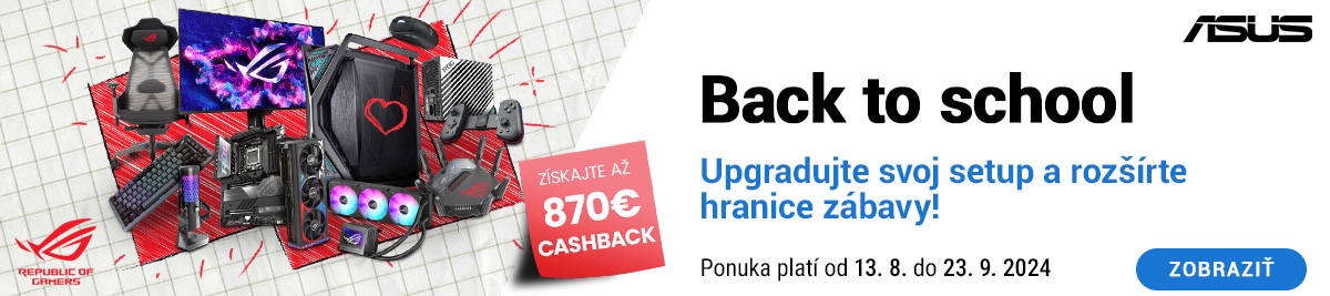 Asus Back to School Cashback až do výšky 870€