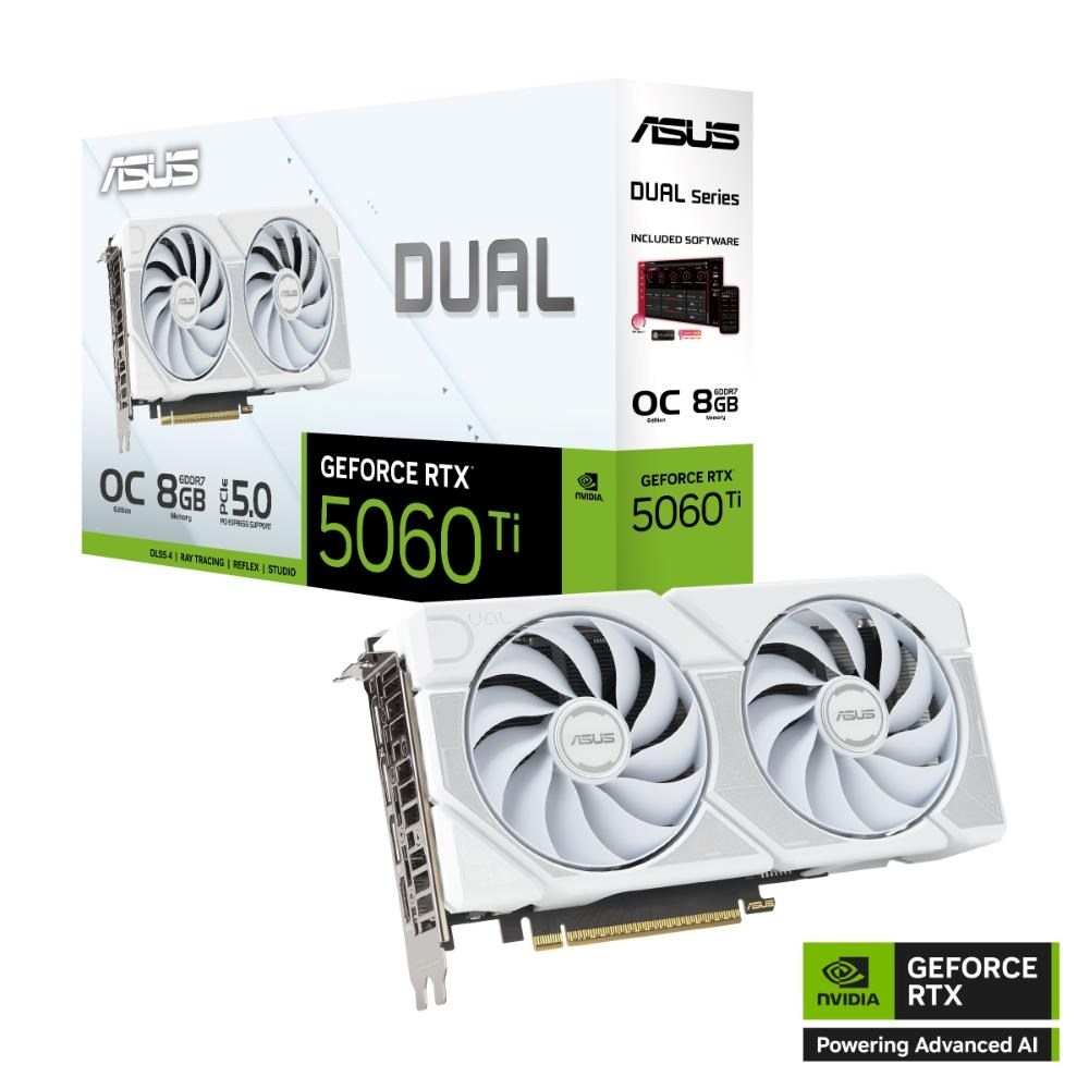 ASUS Dual GeForce RTX 5060 Ti 8GB GDDR7 White OC Edition