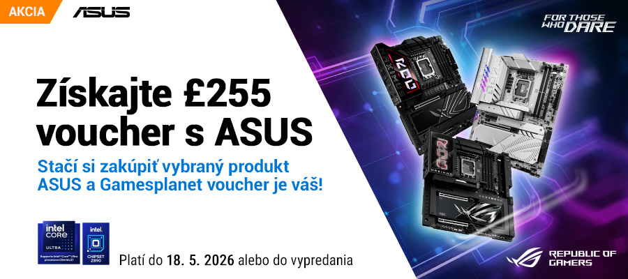 Získaj Gamesplanet voucher pri kúpe základnej dosky Asus!