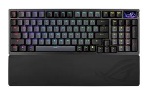 ASUS klávesnice ROG Azoth 96 HE, Mechanická, Bezdrátová, BT, RF 2.4GHz, CZ/SK, černá