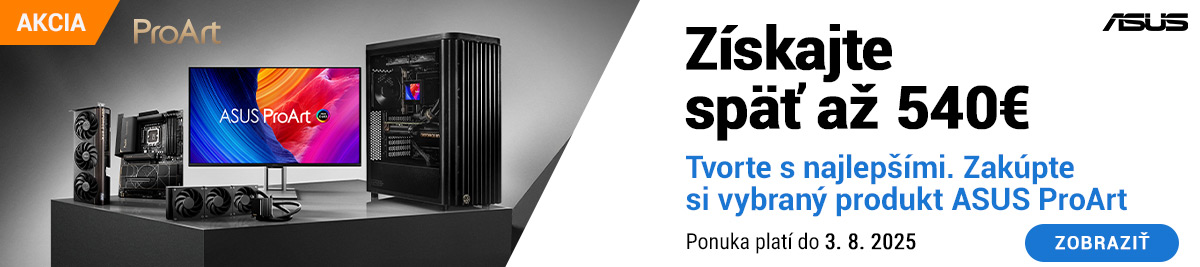 ASUS ProArt Cashback až do 540€!