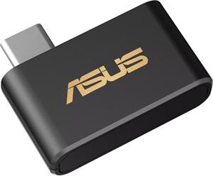 ASUS ROG USB-BE93, trojpásmový mini USB adaptér BE6500 WiFi7, 6GHz, 4096-QAM, PnP, USB-C 3.0
